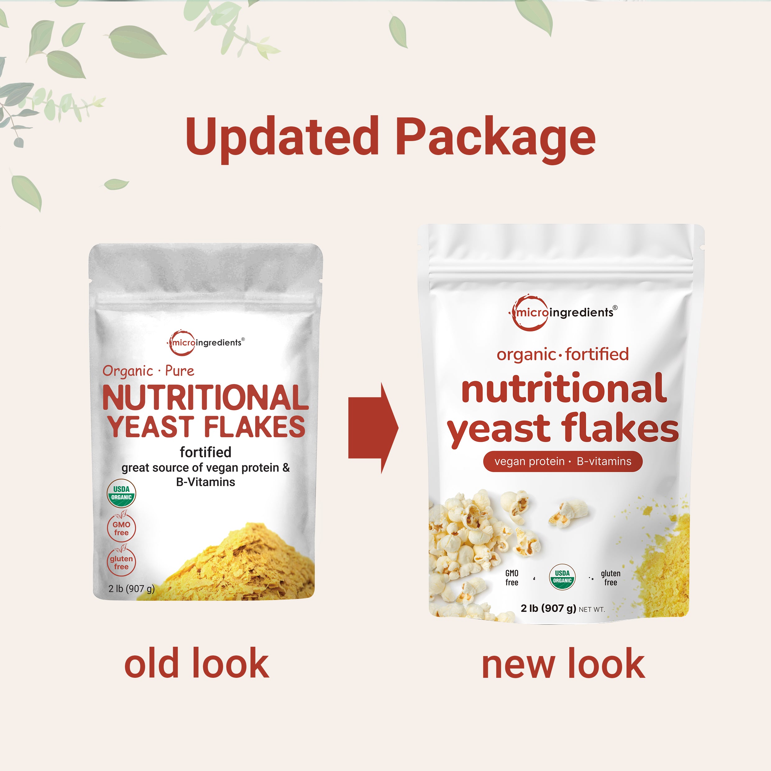 Micro Ingredients Organic Fortified Nutritional Yeast Flakes - Gluten Free