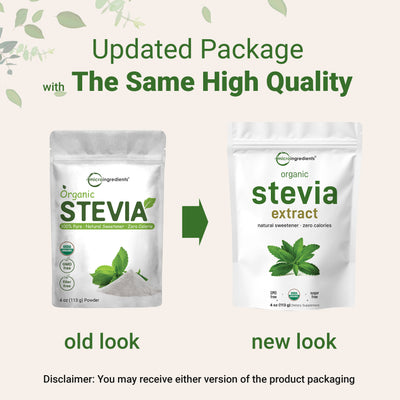 Micro Ingredients Pure Organic Stevia Powder, 4 Ounces