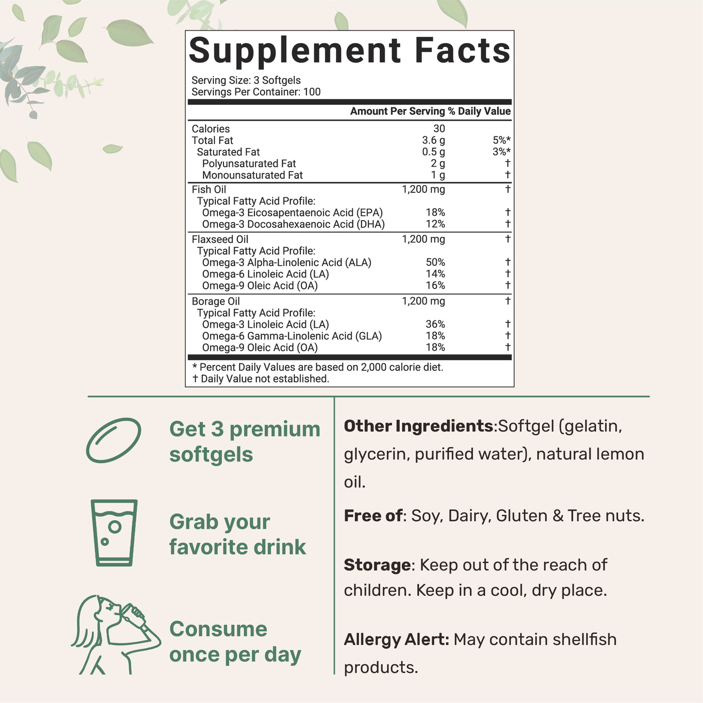 Ultra Omega 3-6-9 Burpless Softgels