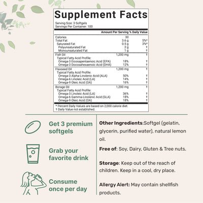 Ultra Omega 3-6-9 Burpless Softgels