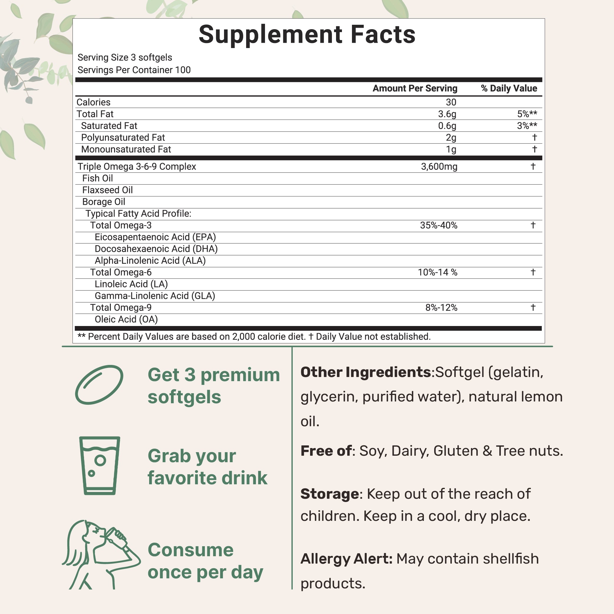 Micro Ingredients Ultra Omega 3-6-9 Softgels
