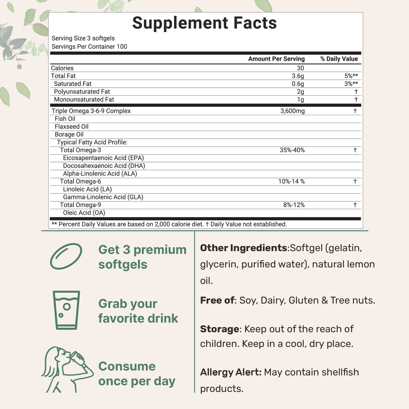 Micro Ingredients Ultra Omega 3-6-9 Softgels