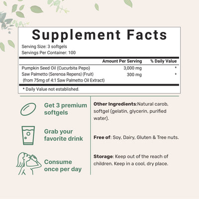 Pumpkin Seed Oil with Saw Palmetto Softgels