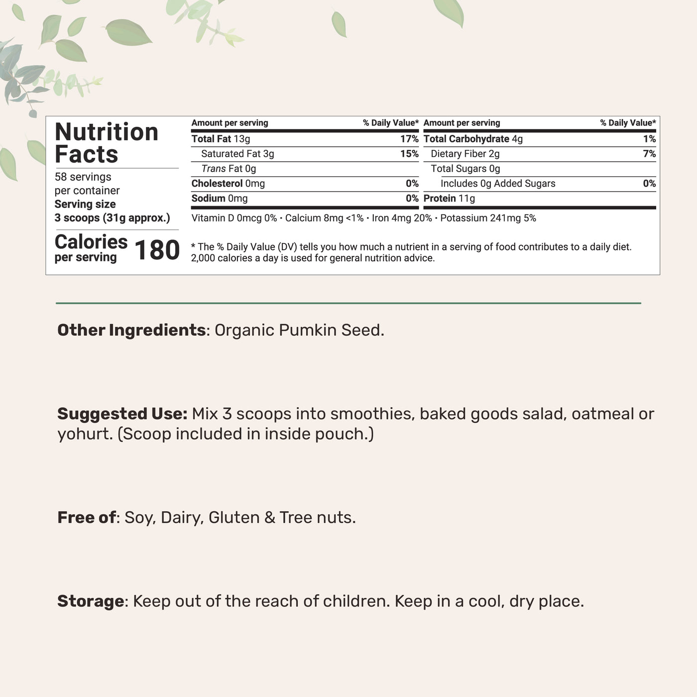 Micro Ingredients Organic Pumpkin Seeds, 4lbs, Raw, Unsalted, & Shelled