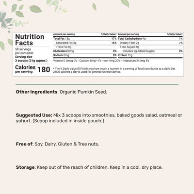 Micro Ingredients Organic Pumpkin Seeds, 4lbs, Raw, Unsalted, & Shelled