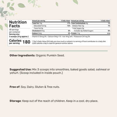 Micro Ingredients Organic Pumpkin Seeds, 4lbs, Raw, Unsalted, & Shelled