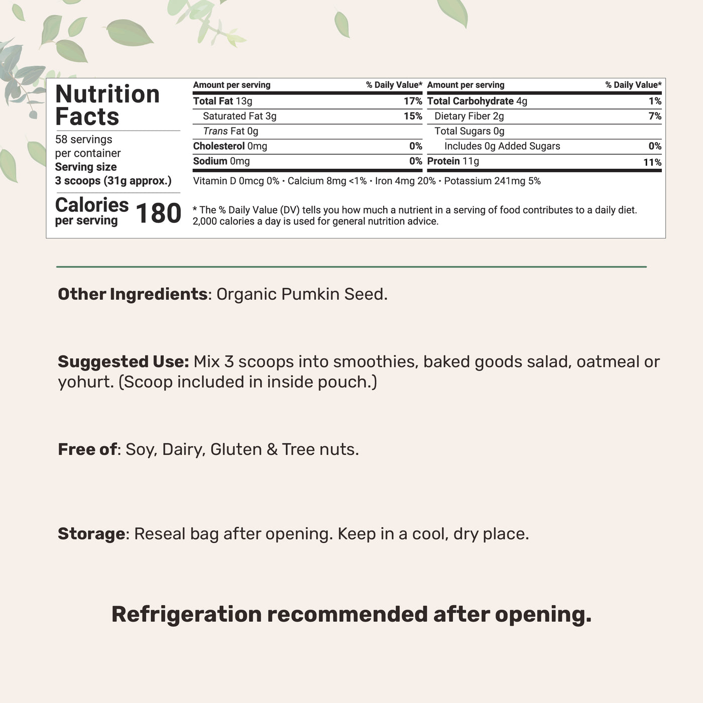 Micro Ingredients Organic Pumpkin Seeds, 4lbs, Raw, Unsalted, & Shelled