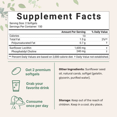 Micro Ingredients Organic Sunflower Lecithin Powder / Softgels