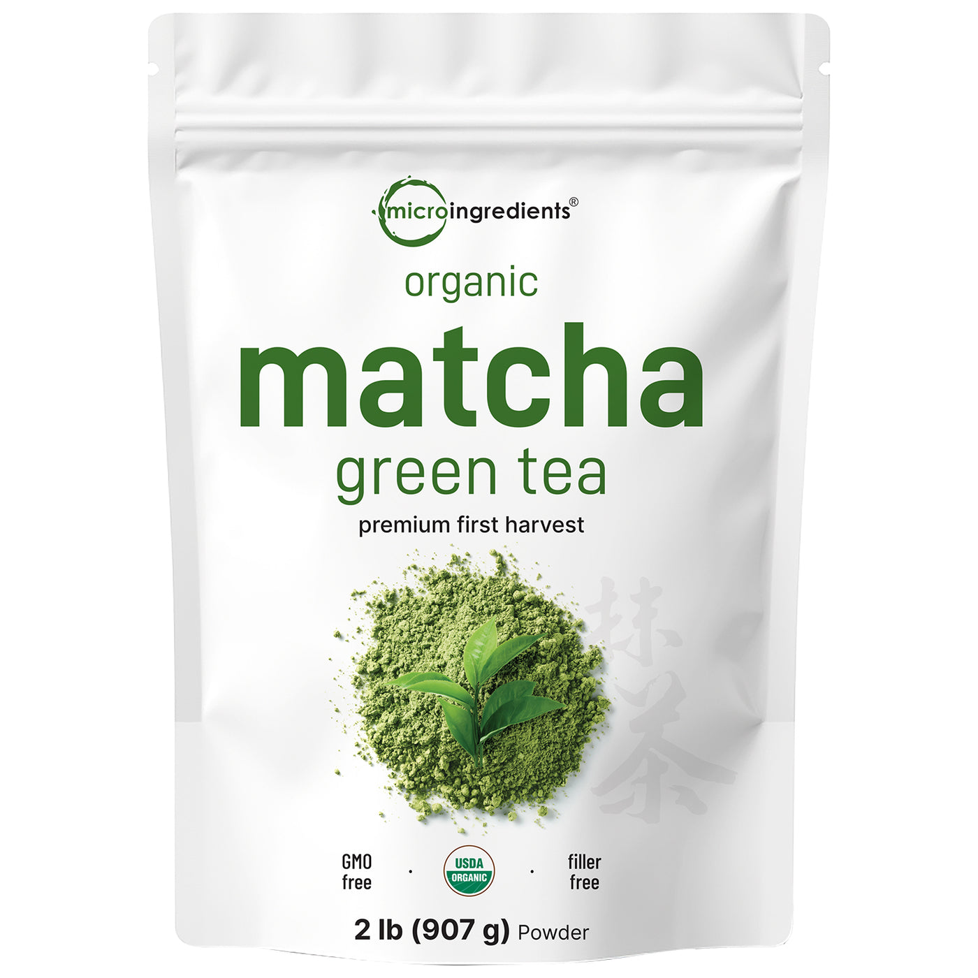Micro Ingredients Organic Matcha Green Tea Powder, 2 Pound (32 Ounce)