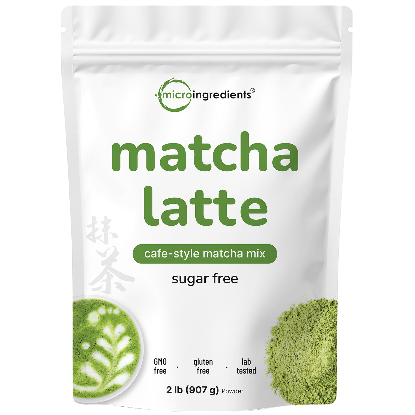 Micro Ingredients Matcha Latte Powder, 2lbs, Sugar Free Café Style Drink Mix