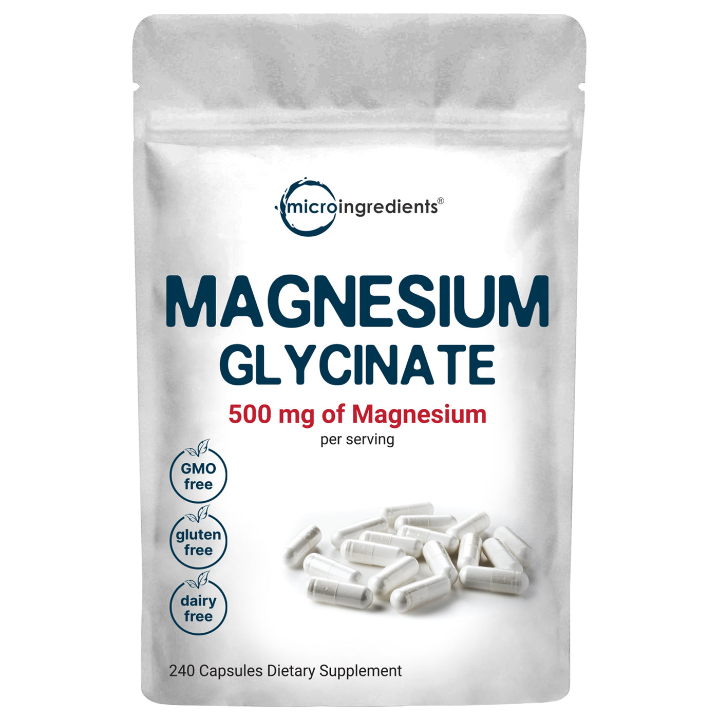 Magnesium Glycinate 500mg - Pure & High Potency
