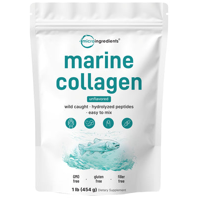 Micro Ingredients Marine Collagen Protein Powder, 37 Servings Per Pack