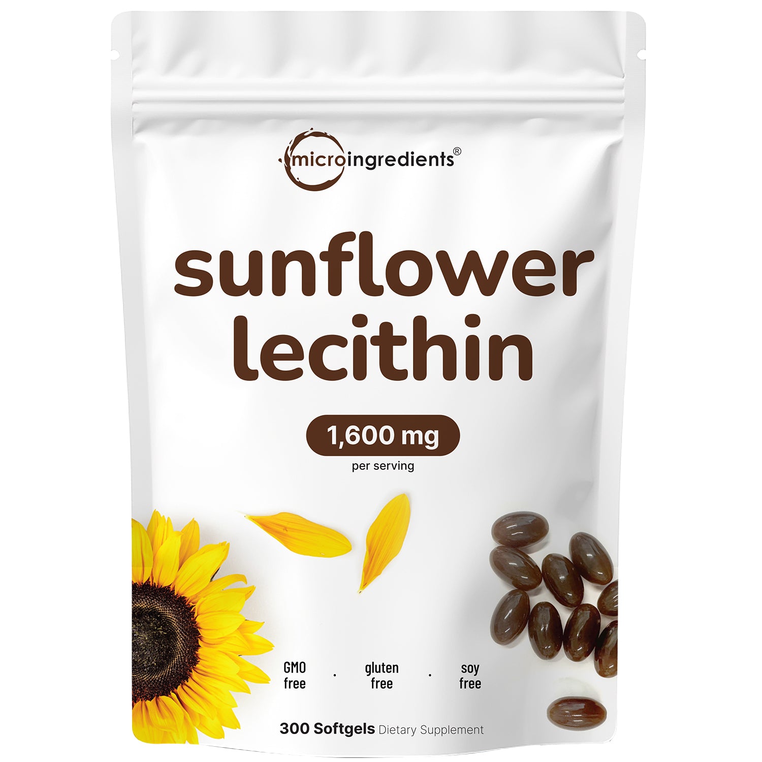 Micro Ingredients Organic Sunflower Lecithin Powder / Softgels