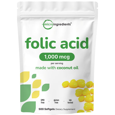 Micro Ingredients Premium Folic Acid Softgels