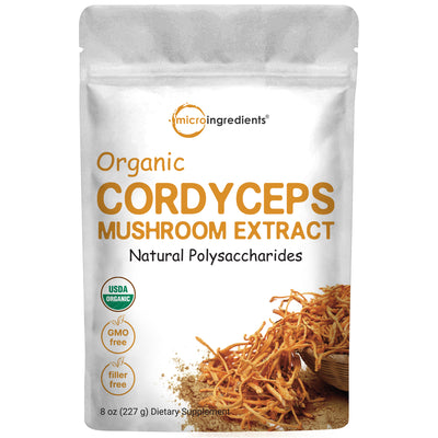 Organic Cordyceps Mushroom Extract Powder, 8 Ounces