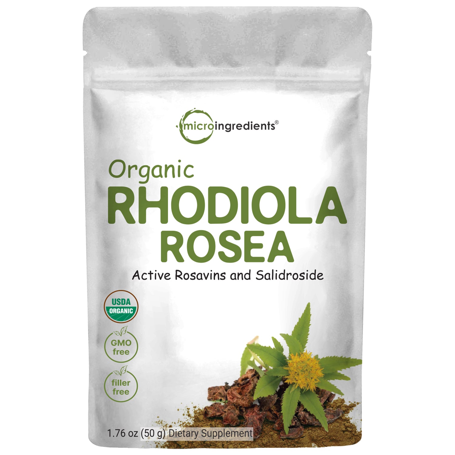 Micro Ingredients Rhodiola Rosea Powder, 50g