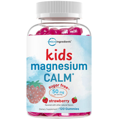 Micro Ingredients Kids Magnesium Gummies 50mg Per Serving, 120 Count