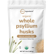 Micro Ingredients Organic Whole Psyllium Husks, 3lbs