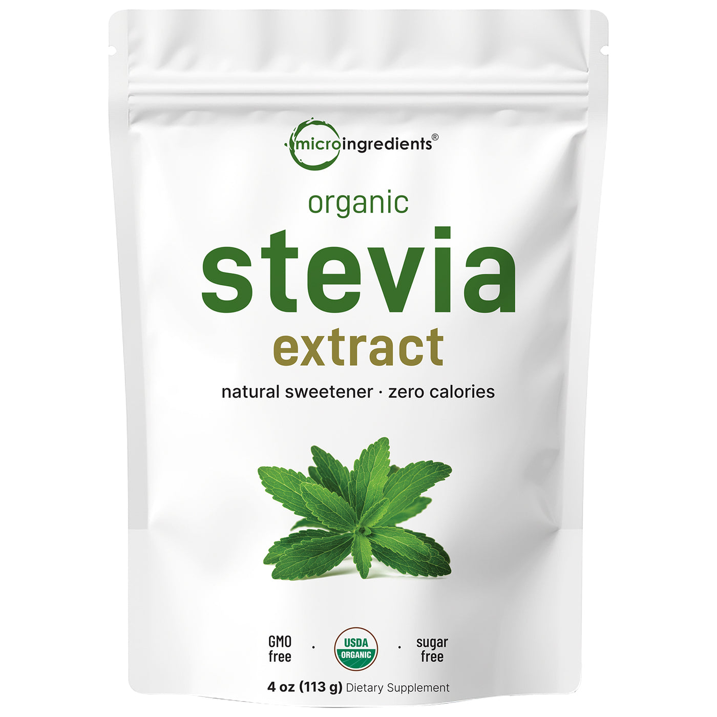 Micro Ingredients Pure Organic Stevia Powder, 4 Ounces