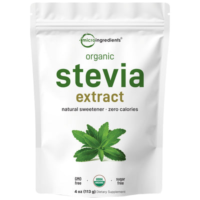 Micro Ingredients Pure Organic Stevia Powder, 4 Ounces