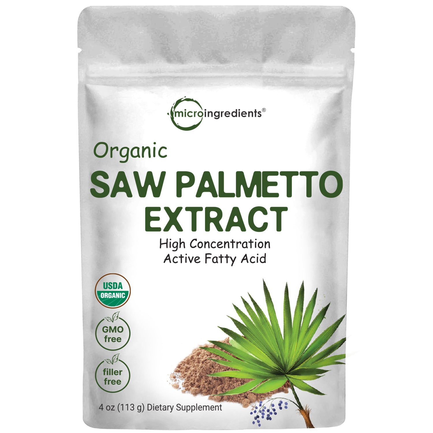 Micro Ingredients Organic Saw Palmetto Powder