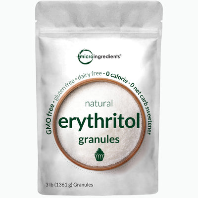 Natural Erythritol Granules 3lb Front
