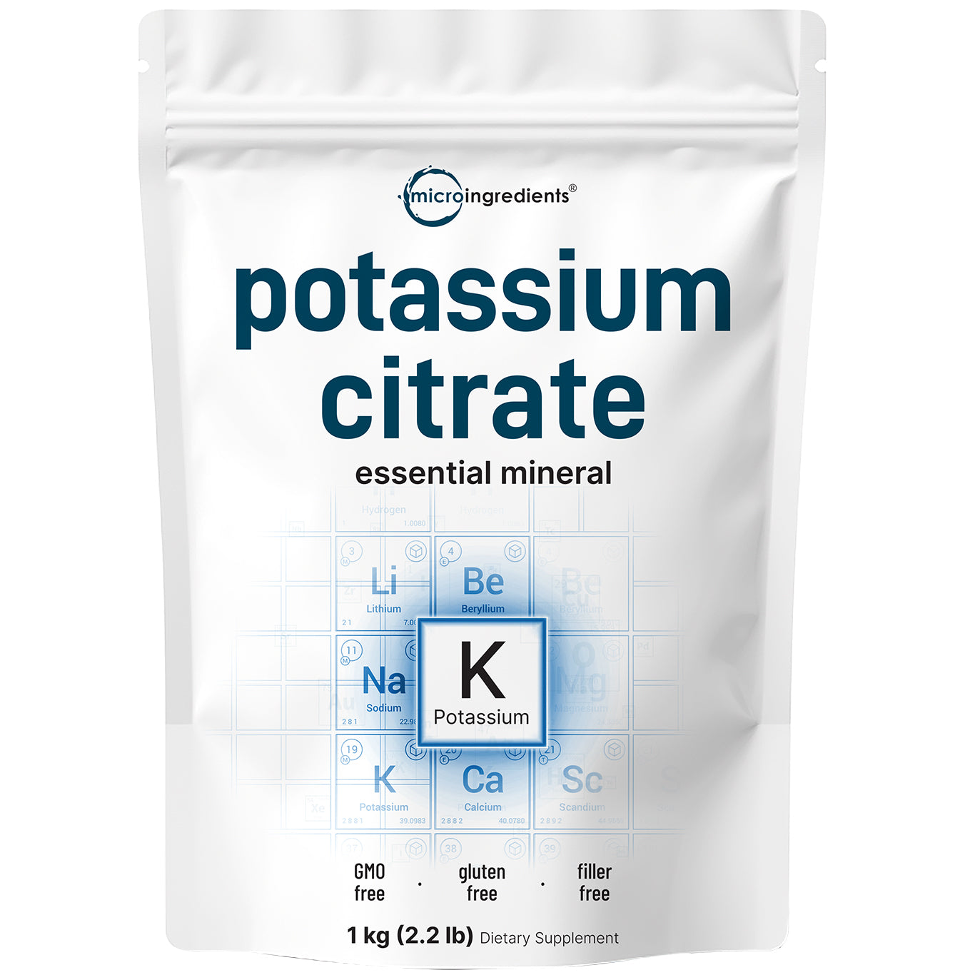Micro Ingredients Potassium Citrate Powder, 2.2 Pound
