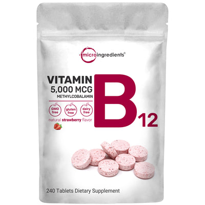Vitamin B12 5000mcg | Methyl B12 Active Form – 240 Chewable Tablets
