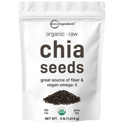 Micro Ingredients Organic Chia Seeds, 4lbs, Raw Chia Seed Source
