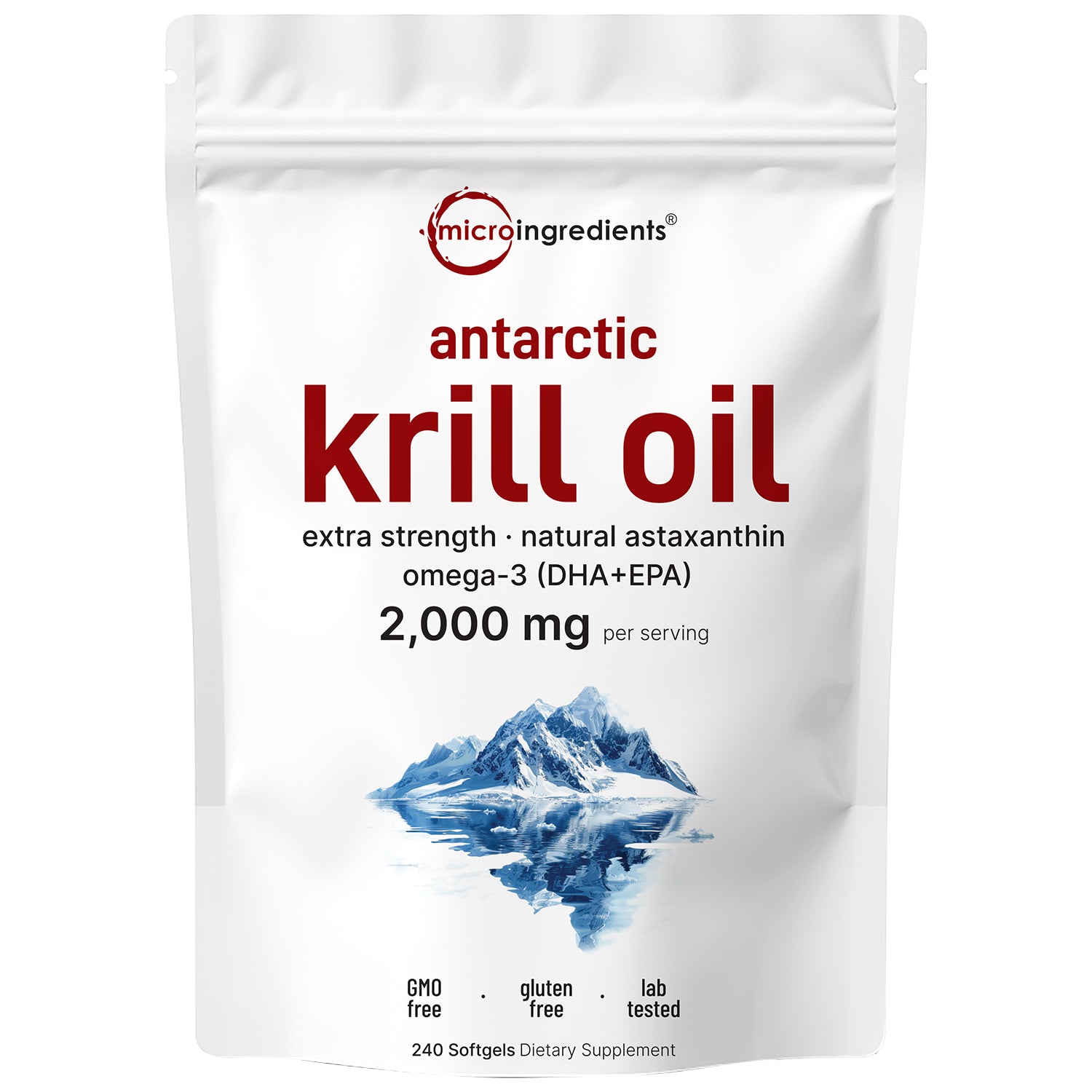 Micro Ingredients Antarctic Krill Oil 2000mg, 240 softgels