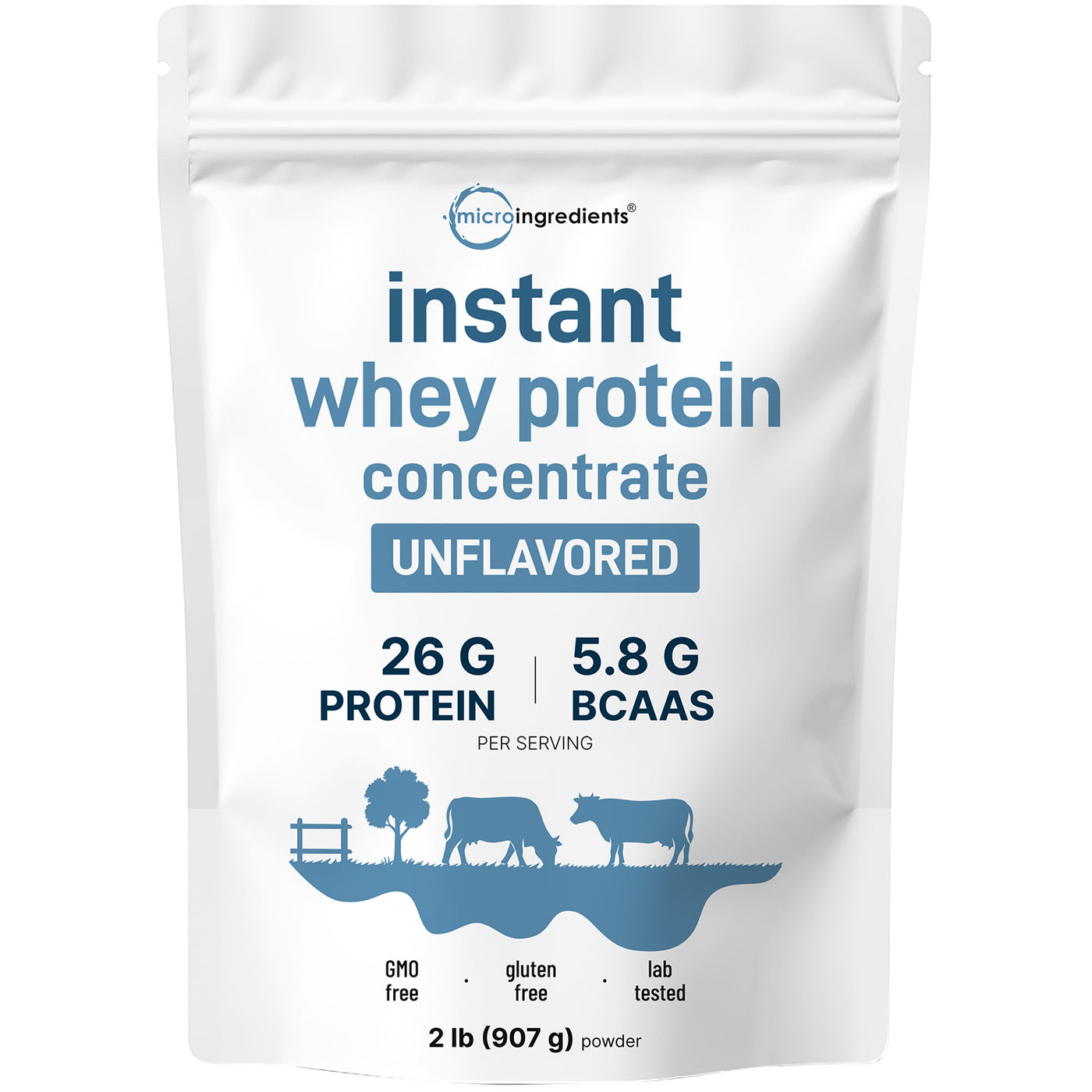 Micro Ingredients Instant Whey Protein Powder Concentrate, 2lbs