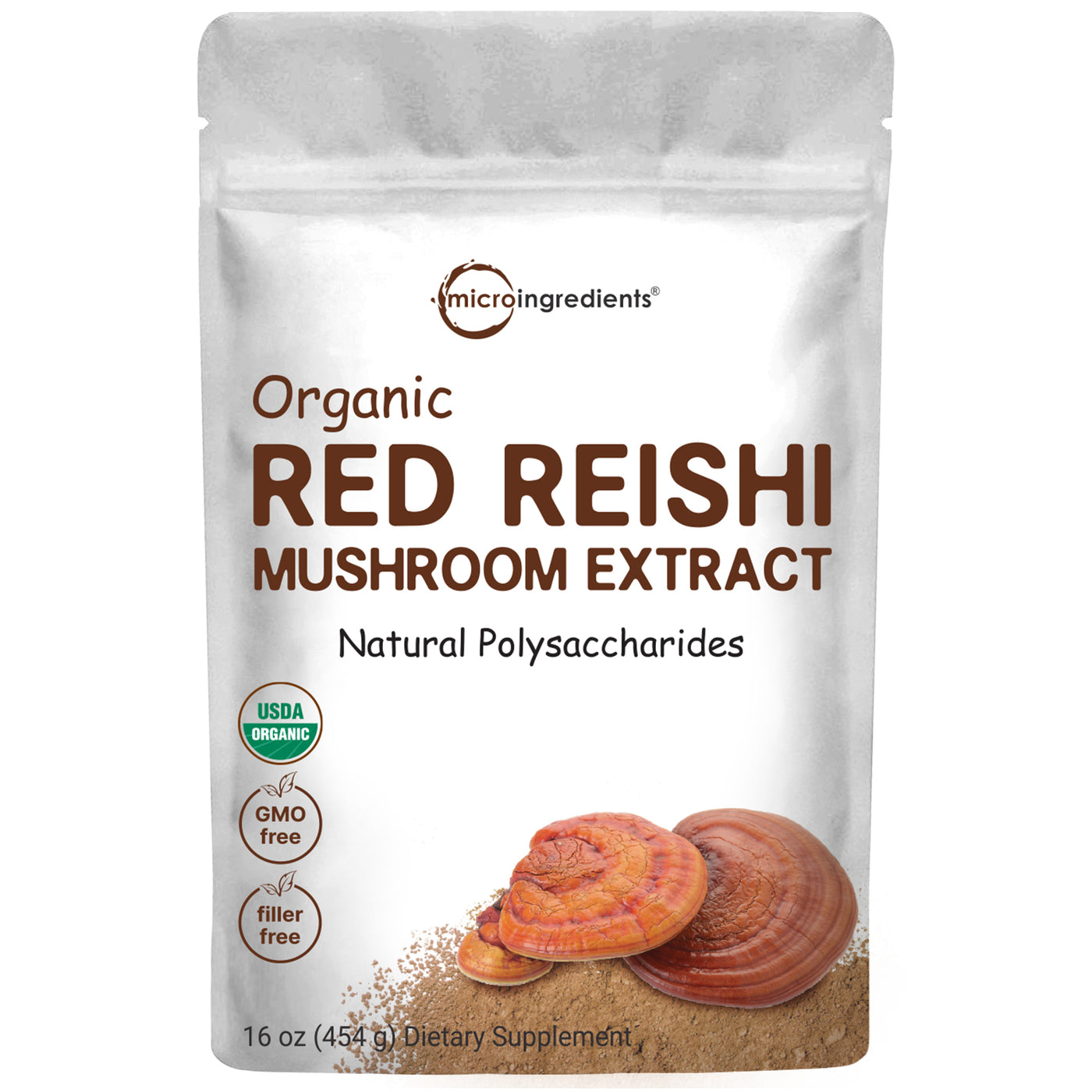 Micro Ingredients Organic Reishi Mushroom Powder, 16oz