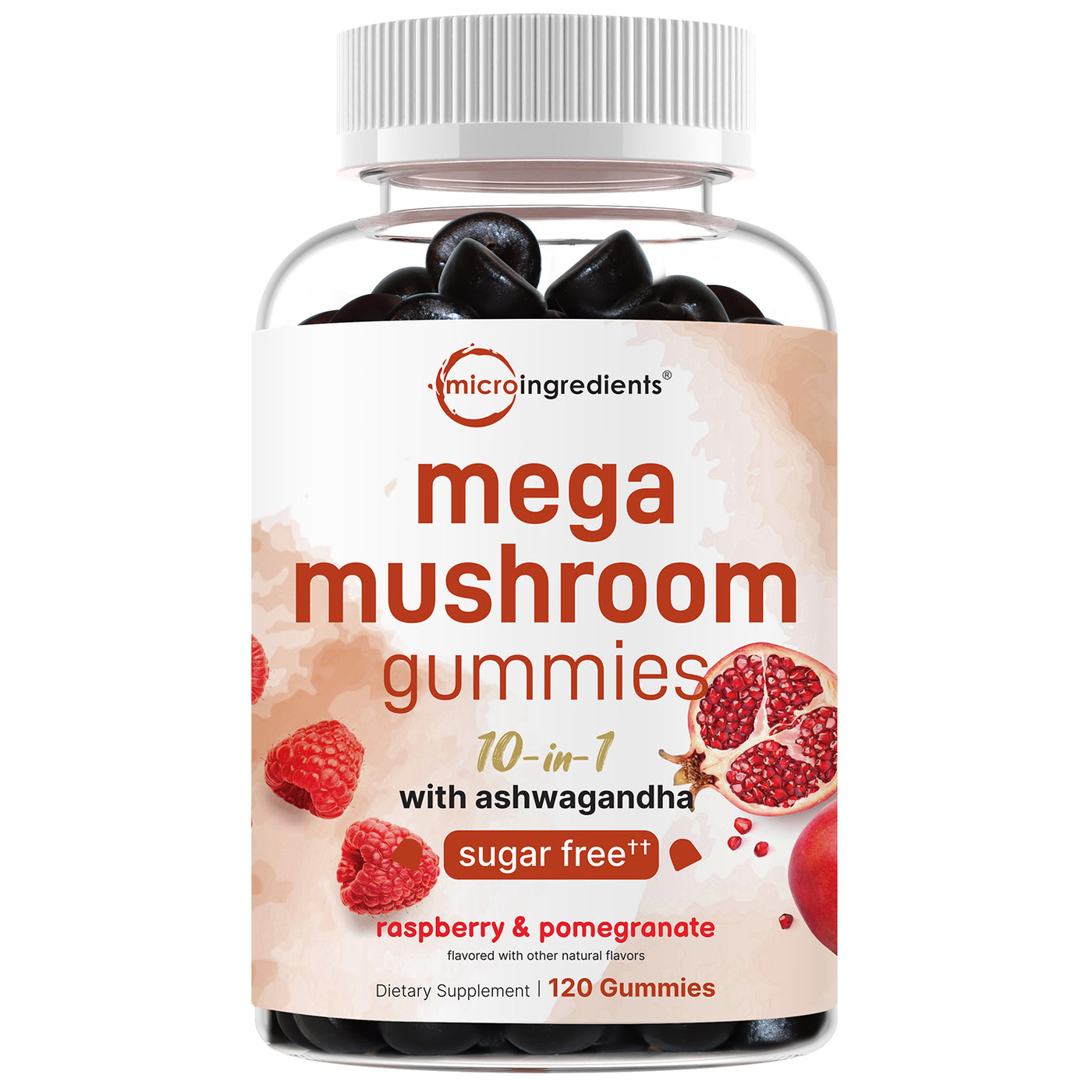 Micro Ingredients Mega Mushroom Gummies, 120 Count