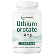 Micro Ingredients Lithium Orotate 10mg, 240 Veggie Capsules