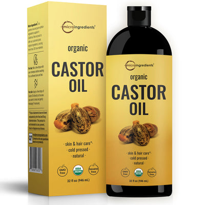 Micro Ingredients Organic Castor Oil, 32 fl oz