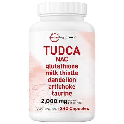 Micro Ingredients TUDCA Supplement 2,000mg Equivalent, 240 Capsules