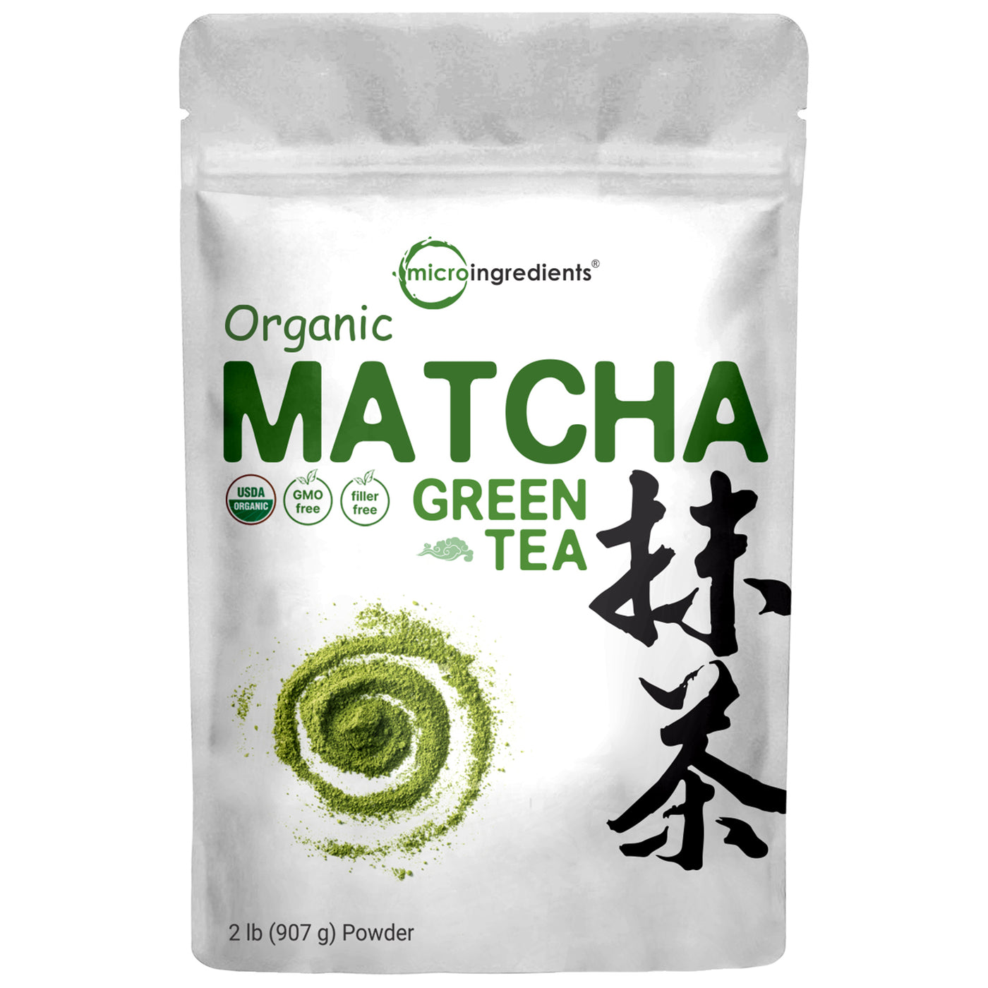 Organic Matcha Green Tea Powder 2 lb Front
