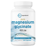 Micro Ingredients Pure Magnesium Glycinate 400mg Per Serving, 240 Capsules