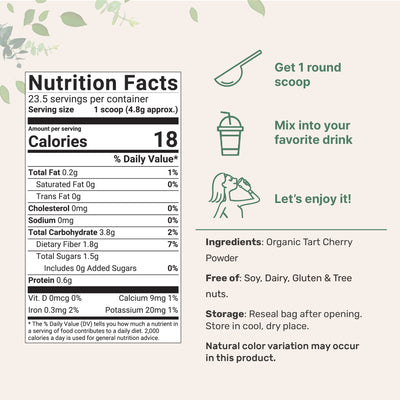 Organic Tart Cherry Powder - 4 oz