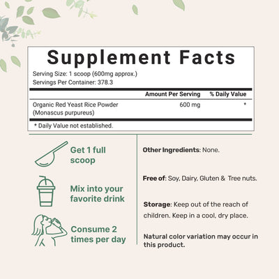 Organic Red yeast Powder