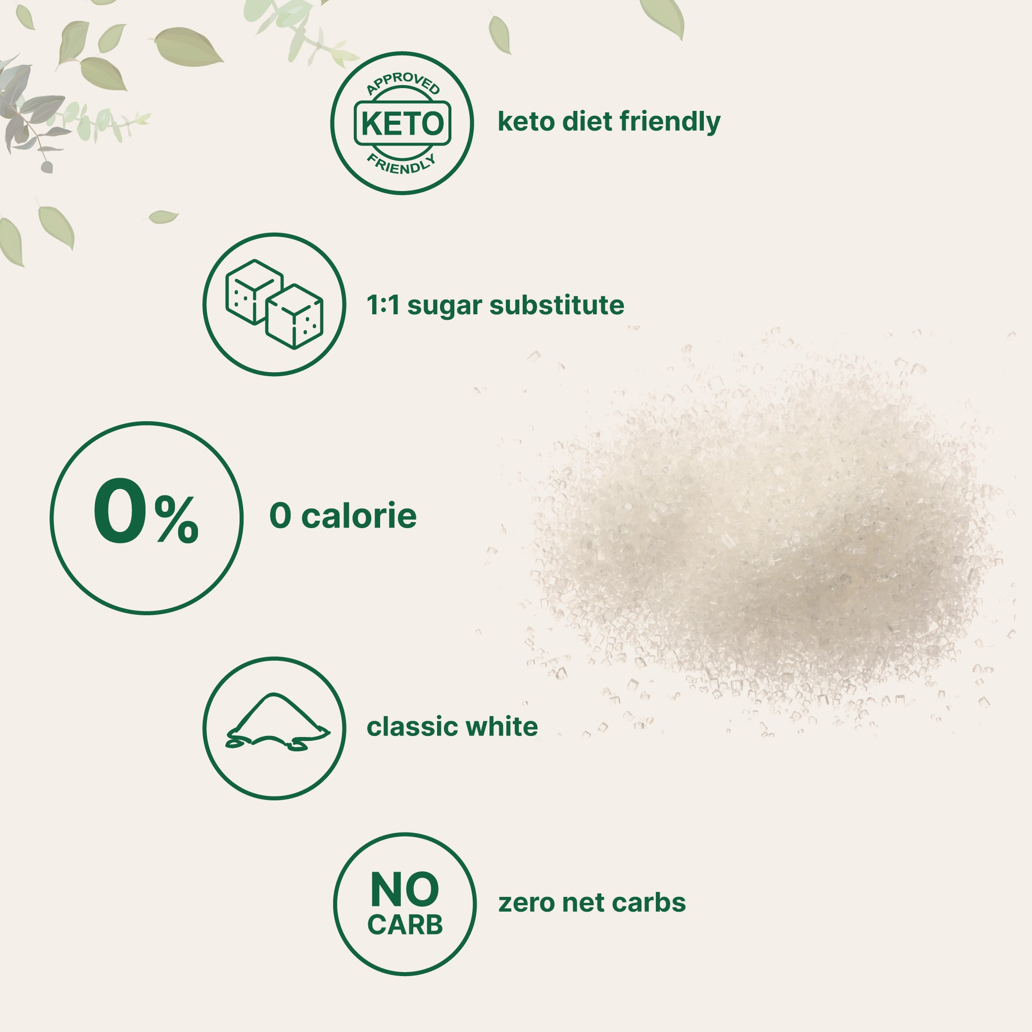 Monk Fruit Sweetener Granules, 4 Pounds Forms