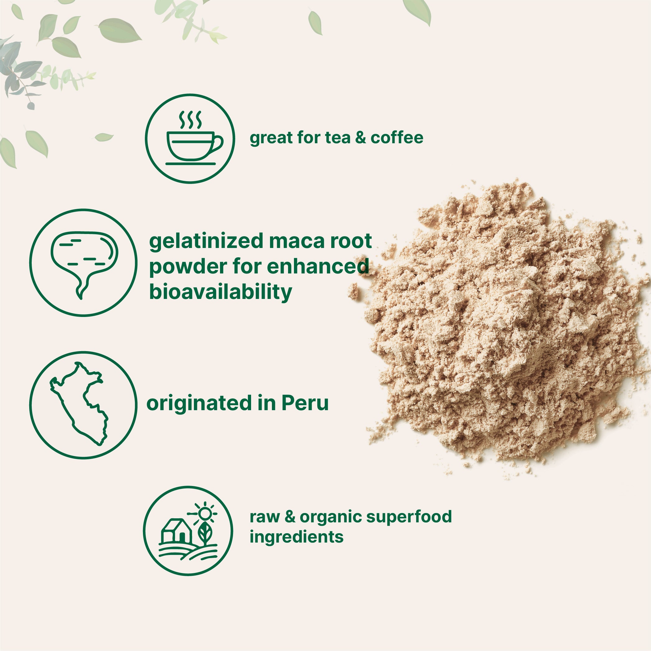 Organic Maca Root Powder Forms