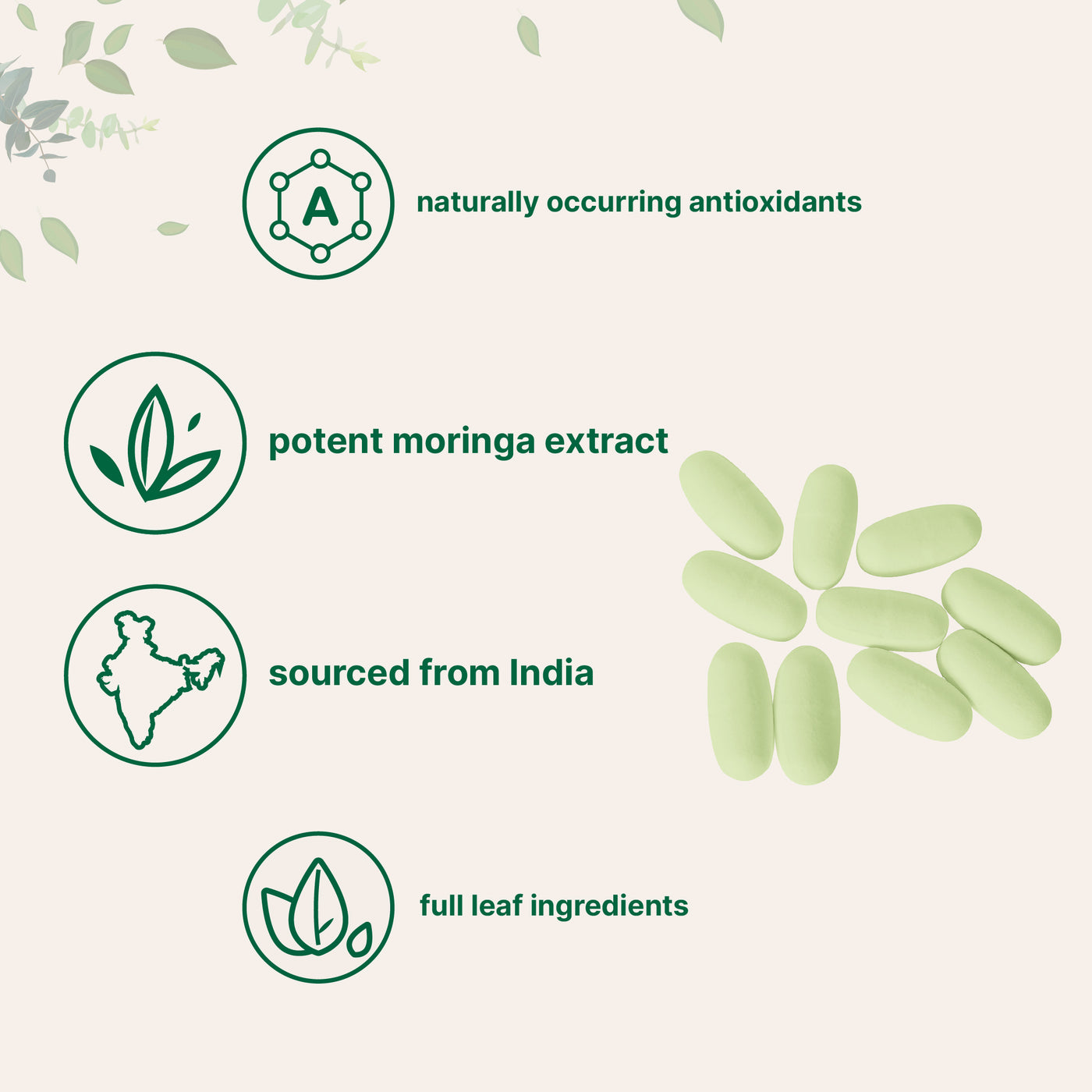 Moringa Oleifera Tablets Forms