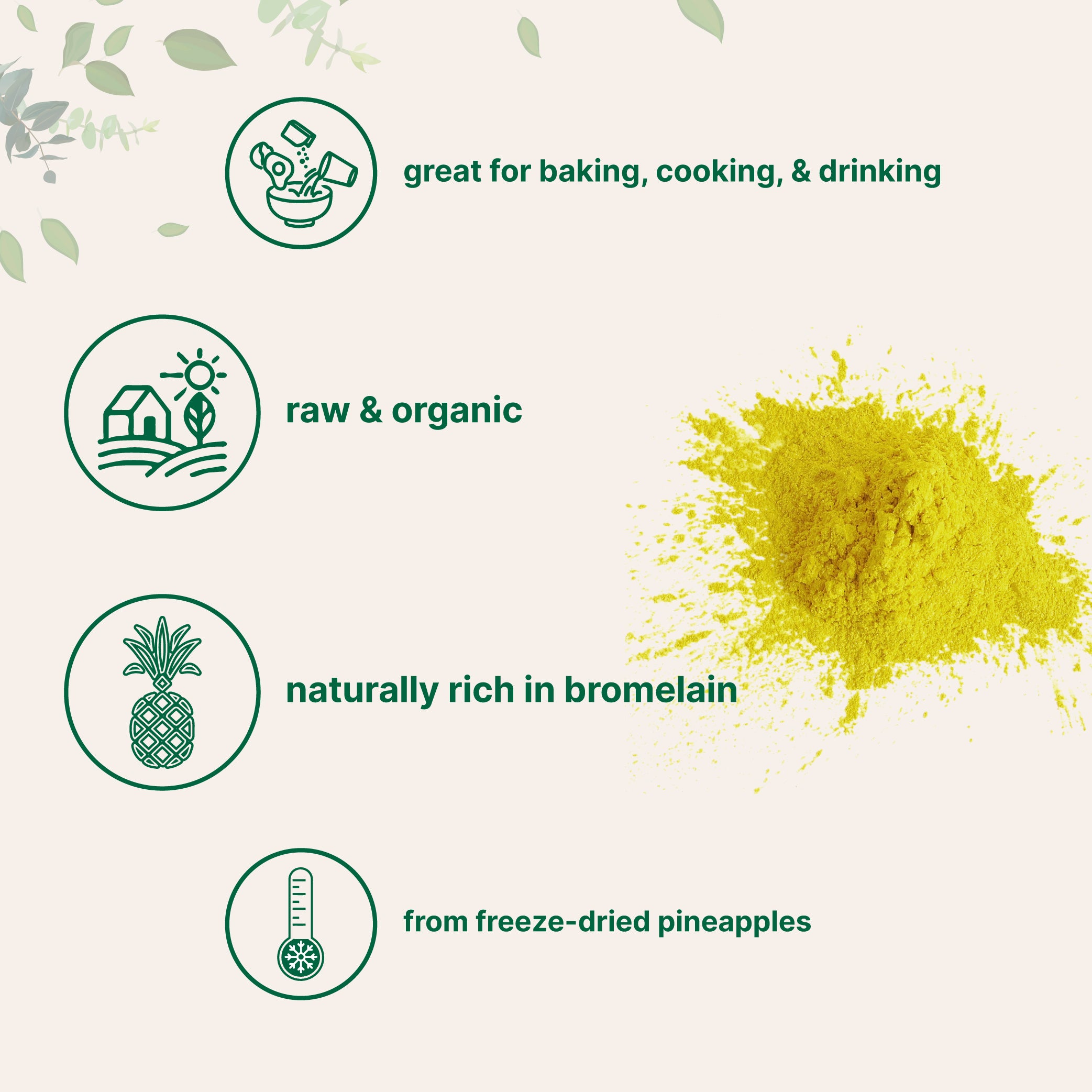 Organic pineapple Powder Forms