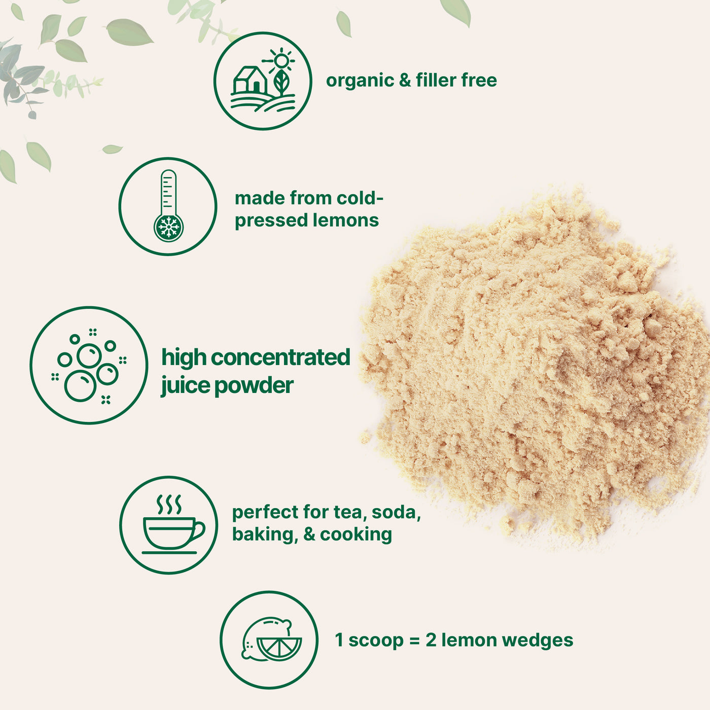 Herbal Magic's Pure & Organic Lemon Juice Powder - Rich & Vibrant