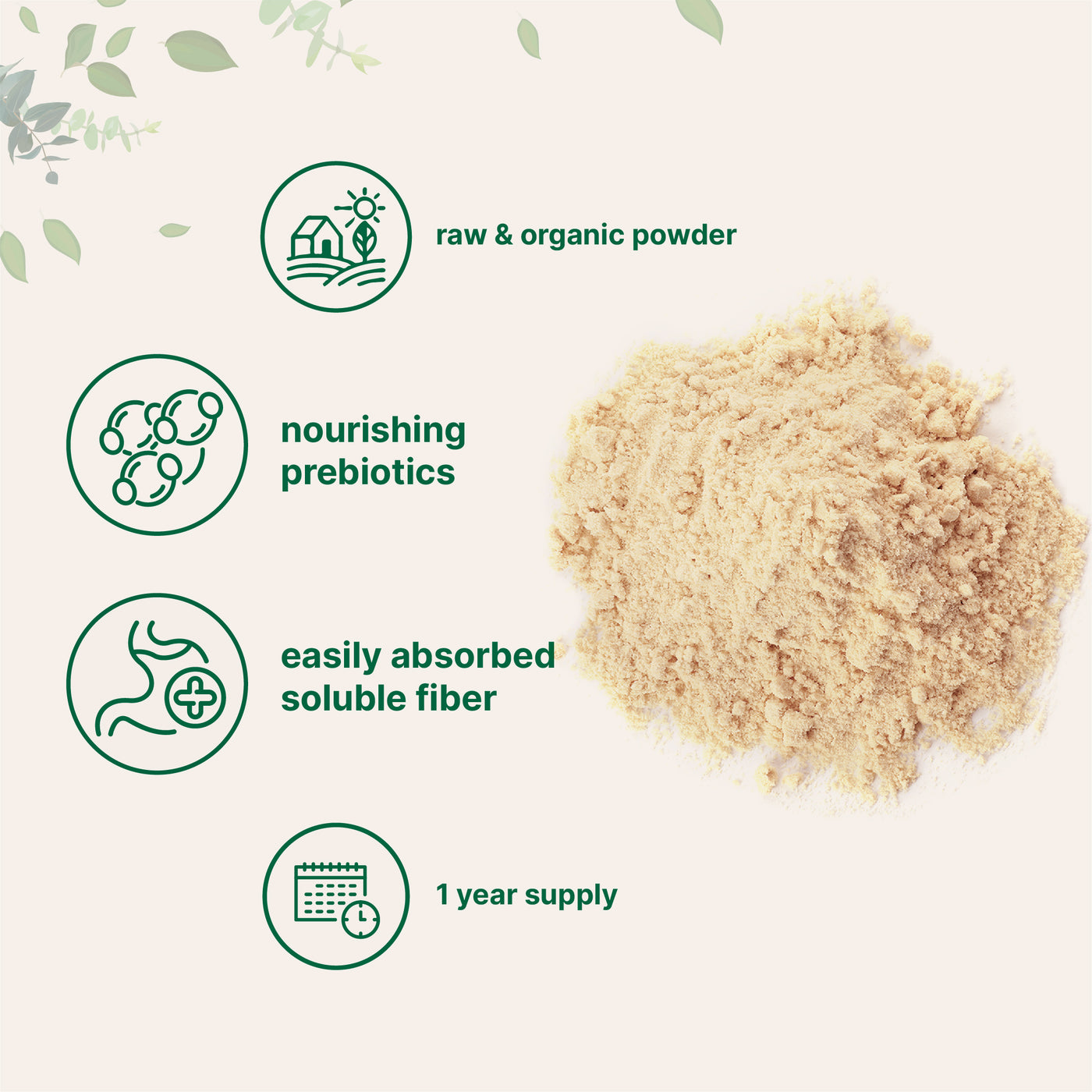 Organic Acacia Senegal Fiber Powder, 2 Pounds Powder Forms