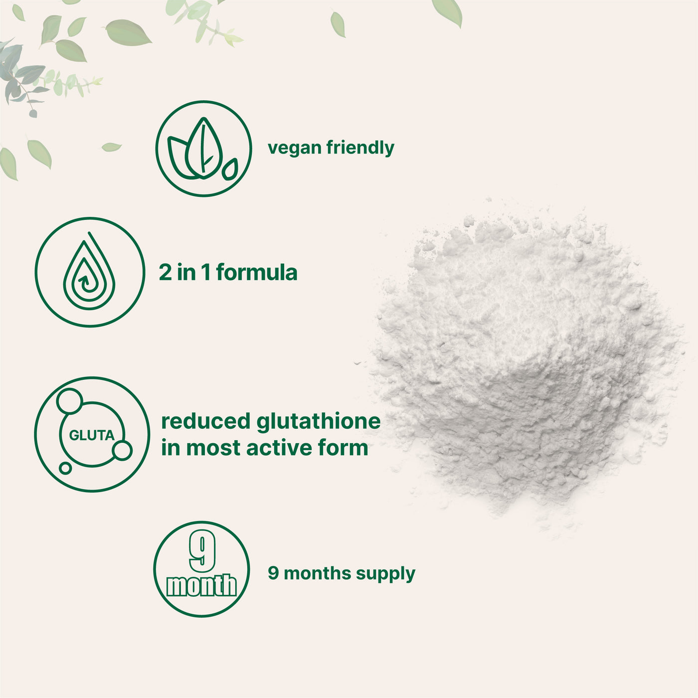 Glutathione Reduced Powder, 5 Ounces Powder Forms