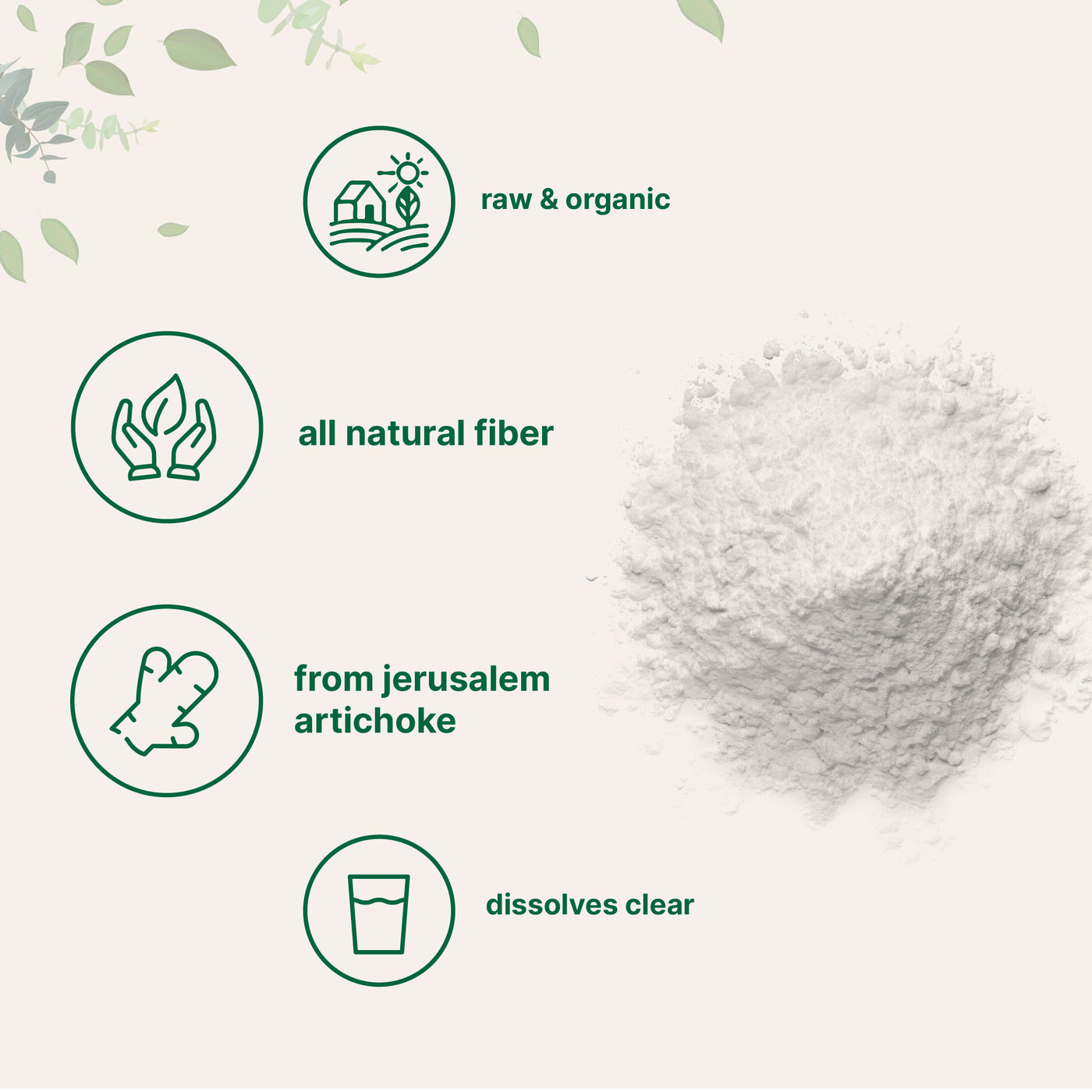 Organic Inulin FOS Powder Forms