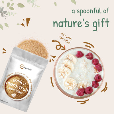 Golden Monk Fruit Sweetener with Erythritol Nature's gift