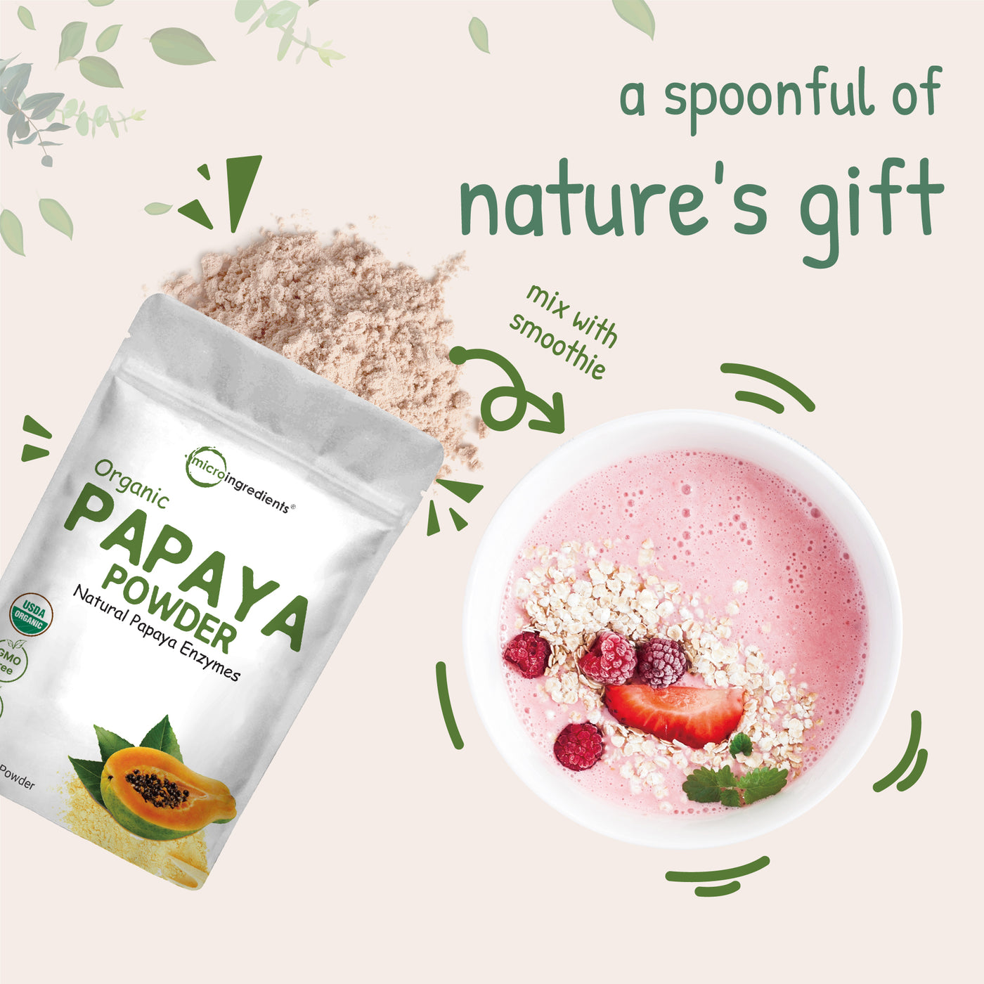 Organic Papaya Powder Nature's Gift